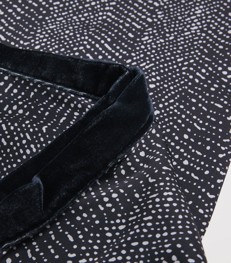 Giorgio Armani printed silk scarf with velvet trim, UK version