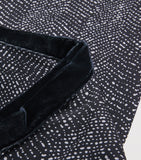 Giorgio Armani printed silk scarf with velvet trim, UK version