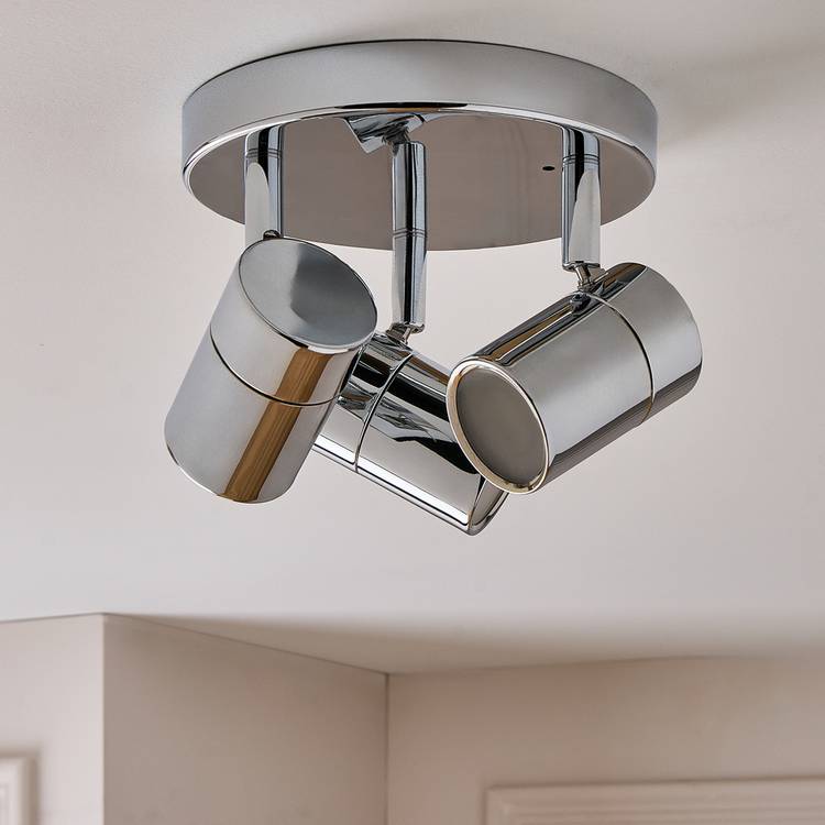 Argos Home 3-light bathroom spotlight chrome finish (British brand)