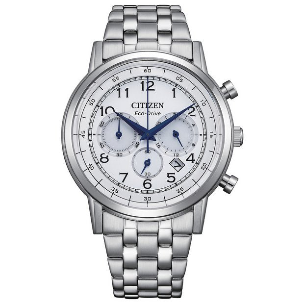 Citizen men's watch white dial solar chronograph, UK version