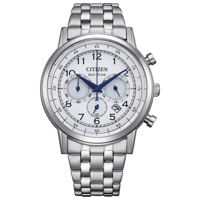 Citizen men's watch white dial solar chronograph, UK version