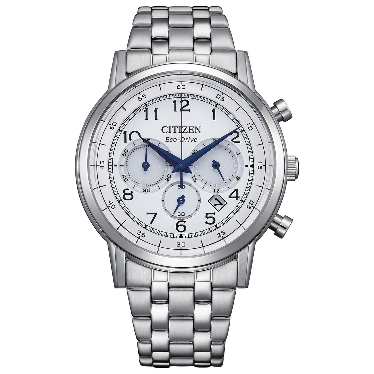 Citizen men's watch white dial solar chronograph, UK version