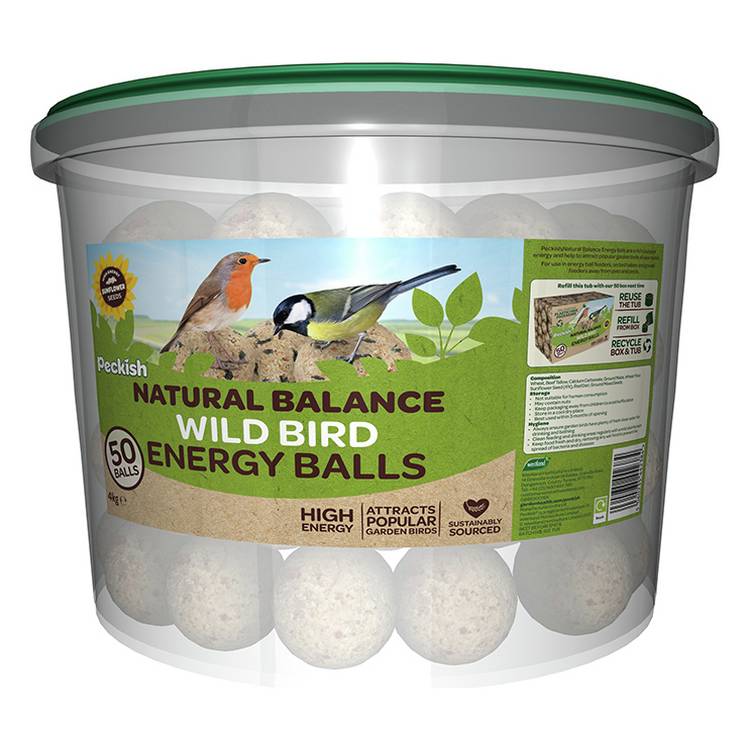 Peckish Natural Balance energy balls 50 tub - British product