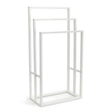 Habitat bamboo freestanding towel rail in white, imported from the UK