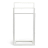 Habitat bamboo freestanding towel rail in white, imported from the UK