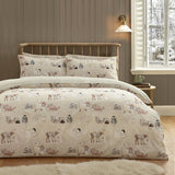 Catherine Lansfield Winter Friends Cream bedding set double - British product