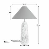 Habitat ceramic table lamp green and white H57.8cm (British brand)