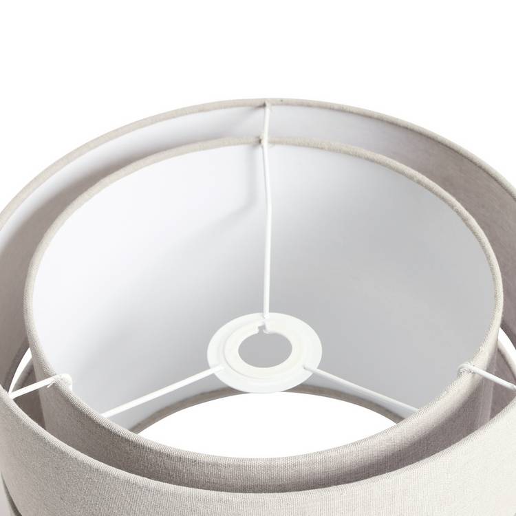 Argos Home two tier grey fabric lampshade 30cm, UK version