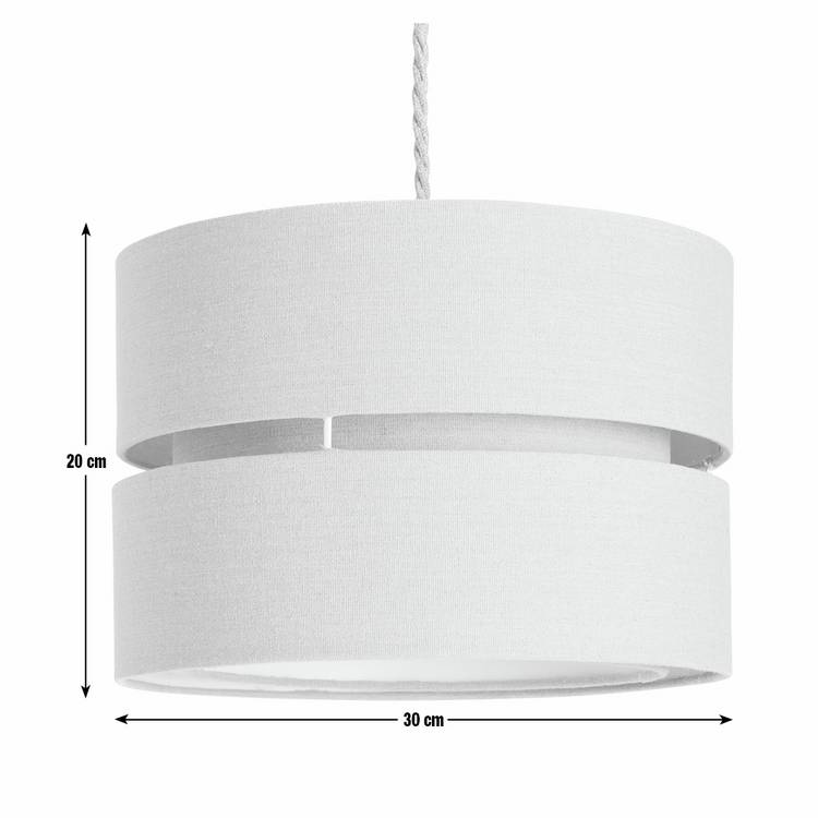 Argos Home two tier grey fabric lampshade 30cm, UK version