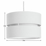 Argos Home two tier grey fabric lampshade 30cm, UK version