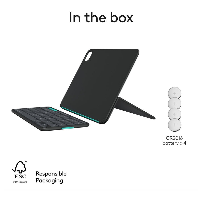 Logitech Flip Folio iPad keyboard case 11 inch, imported from the UK