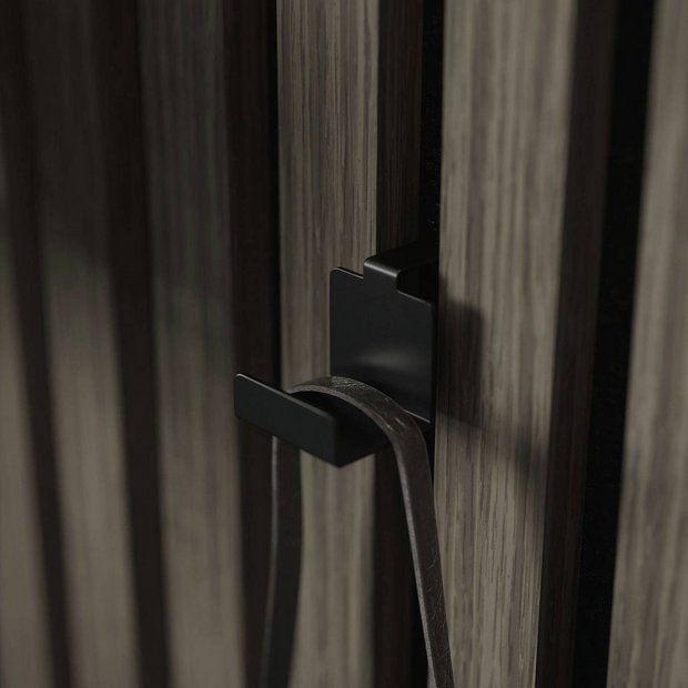Kraus black metal wall panel hooks pack of two (British brand)