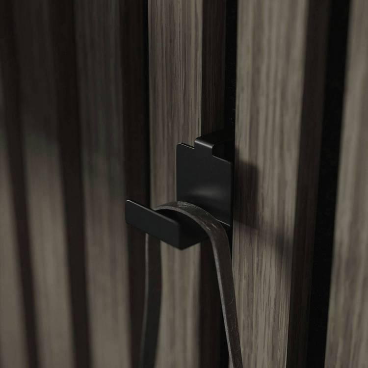 Kraus black metal wall panel hooks pack of two (British brand)