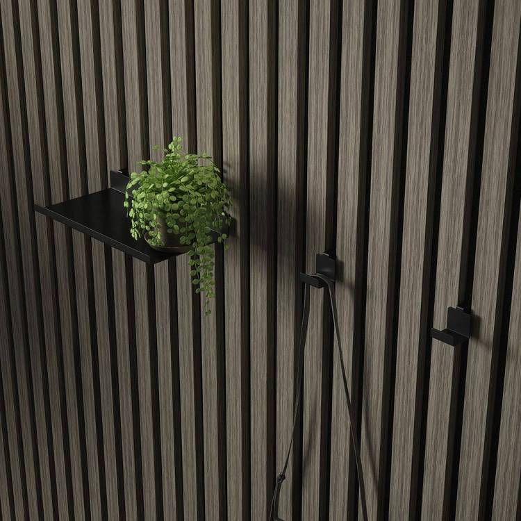 Kraus black metal wall panel hooks pack of two (British brand)