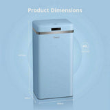 Swan retro square sensor bin 45L blue, UK version