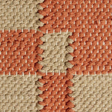 Habitat Woven Geometric Cushion Orange - 43x43cm