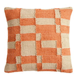 Habitat Woven Geometric Cushion Orange - 43x43cm