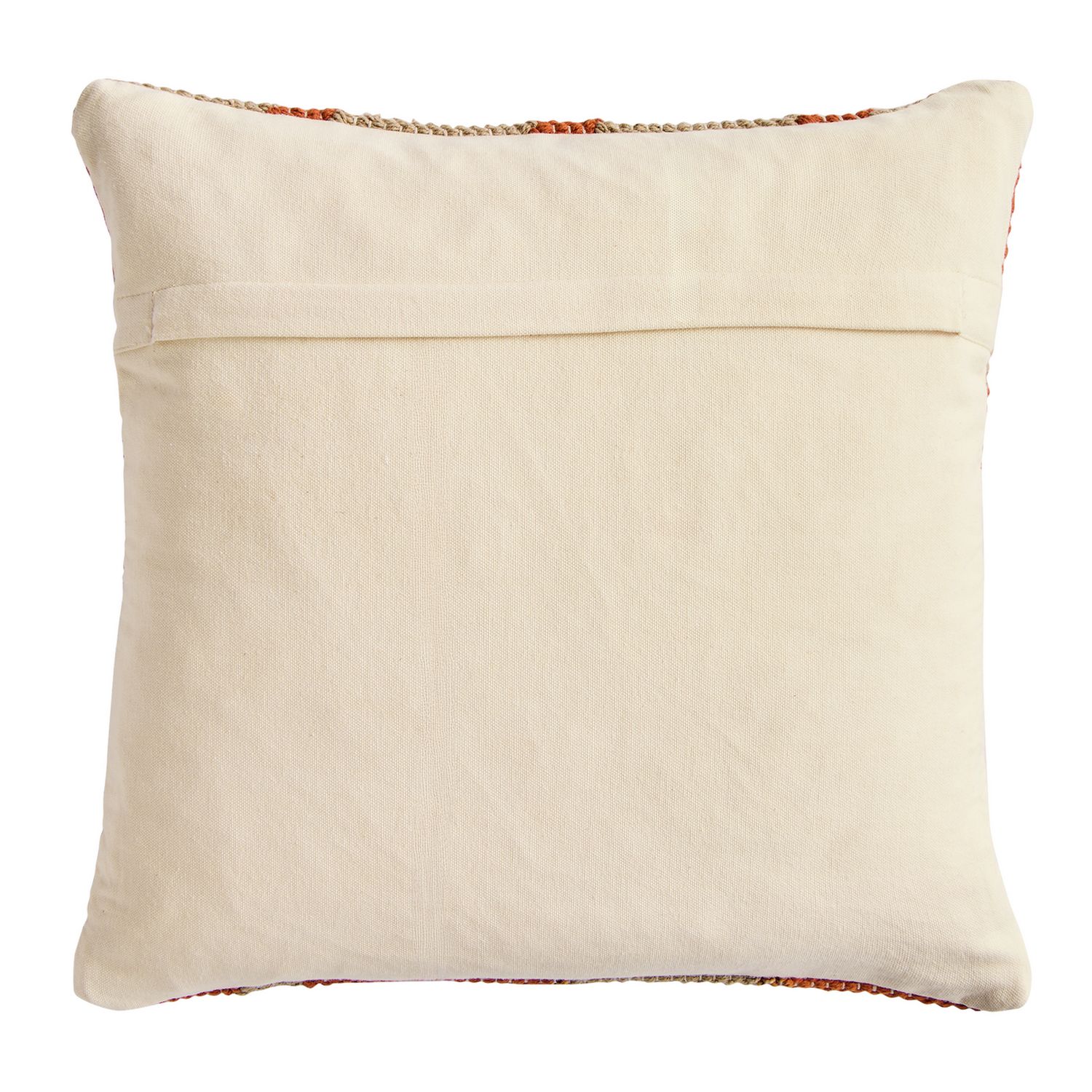Habitat Woven Geometric Cushion Orange - 43x43cm