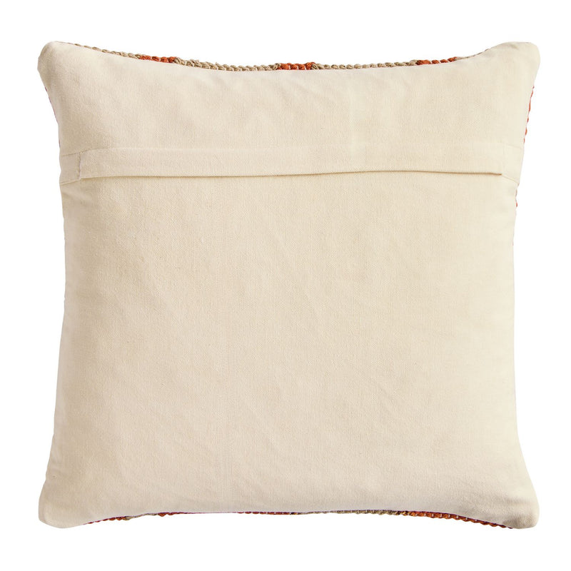 Habitat Woven Geometric Cushion Orange - 43x43cm