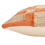 Habitat Woven Geometric Cushion Orange - 43x43cm