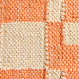 Habitat Woven Geometric Cushion Orange - 43x43cm