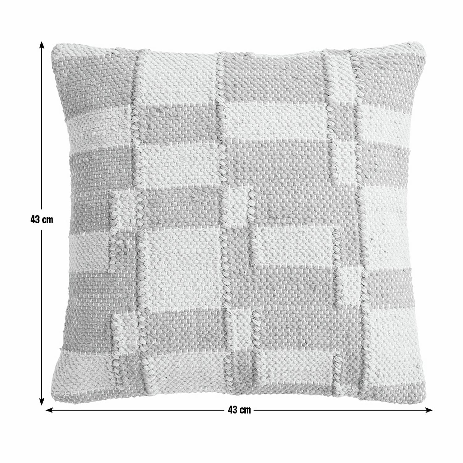 Habitat Woven Geometric Cushion Orange - 43x43cm