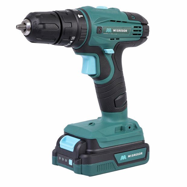 McGregor cordless combi drill 18V 2Ah, imported from the UK