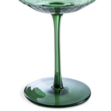 Habitat green ribbed champagne coupe glasses set of 4, imported from the UK