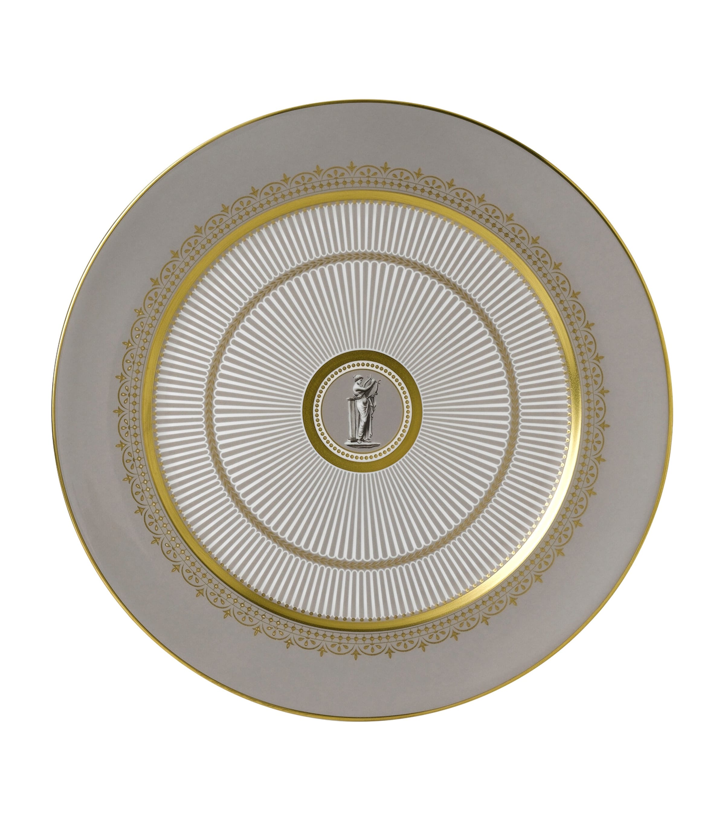 Wedgwood Anthemion Grey fine bone china plate 30.5cm (British brand)