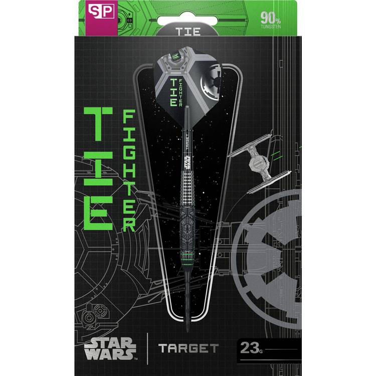 Target Star Wars Tie Fighter dart set with 90% tungsten barrels - British product
