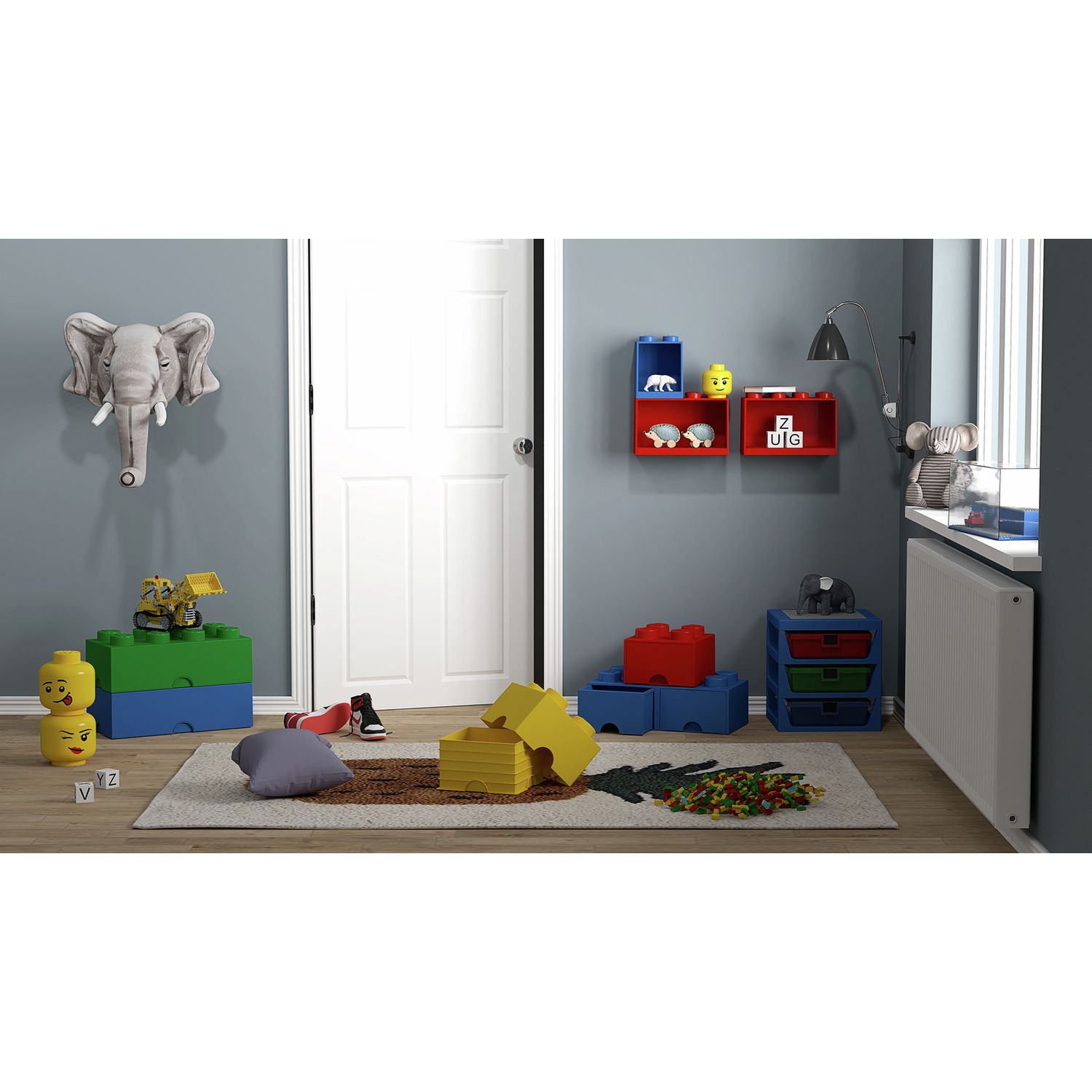 LEGO Storage Brick 8 Knobs green storage box, UK version