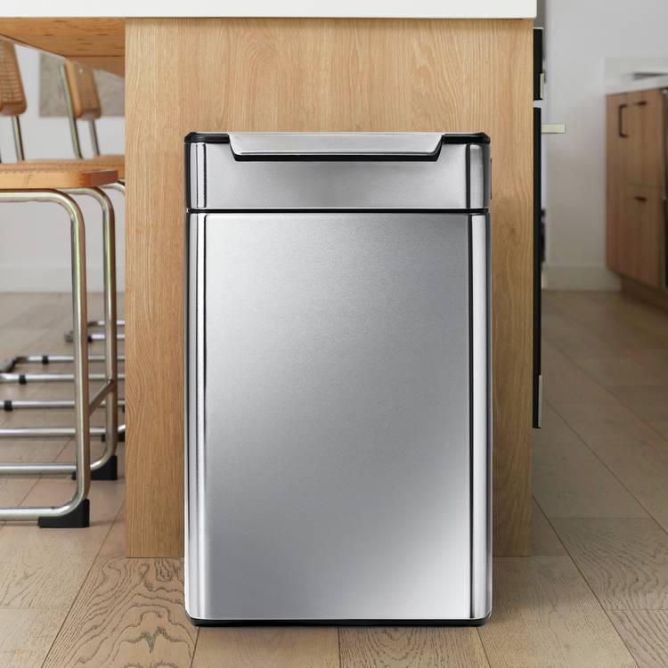 Simplehuman touch-bar recycling bin 48L (British brand)
