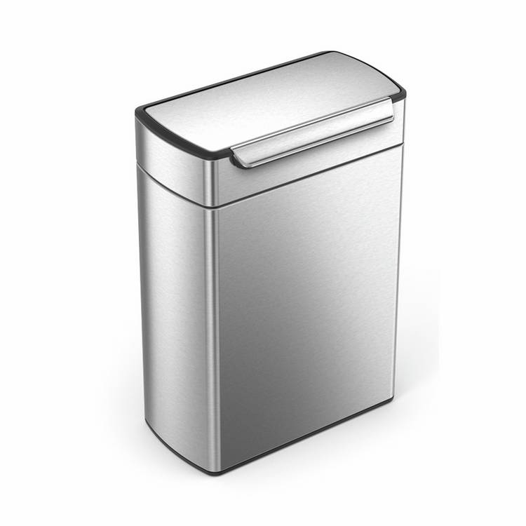 Simplehuman touch-bar recycling bin 48L (British brand)