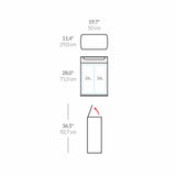 Simplehuman touch-bar recycling bin 48L (British brand)