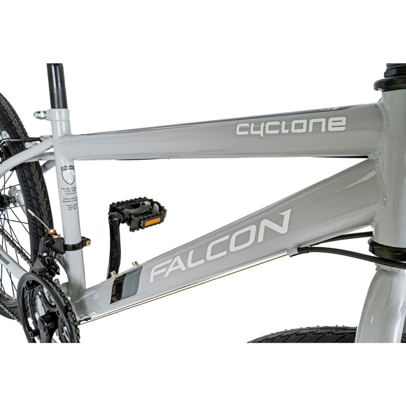 Falcon Cyclone 24 inch kids hybrid bike light grey, imported from the UK