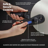 Tower 6 litre stainless steel pressure cooker - British product