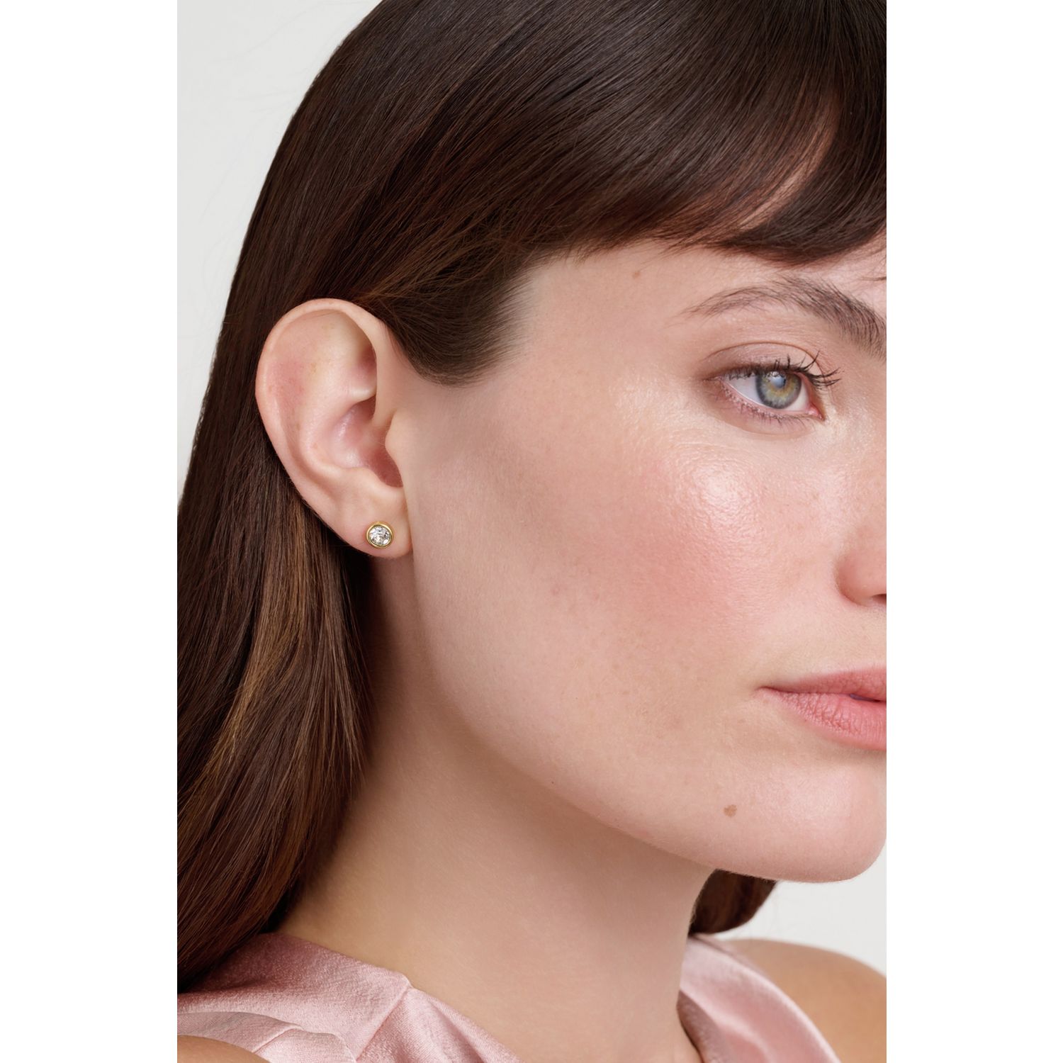 Ted Baker crystal stud earrings gold tone European crystal (British brand)