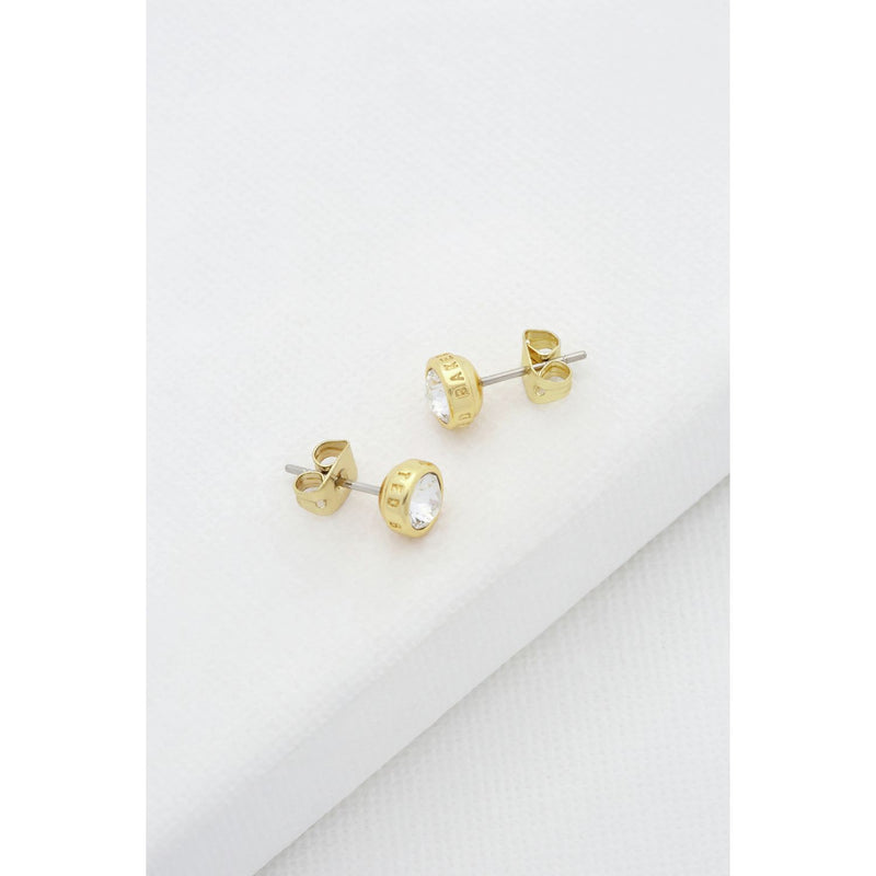 Ted Baker crystal stud earrings gold tone European crystal (British brand)
