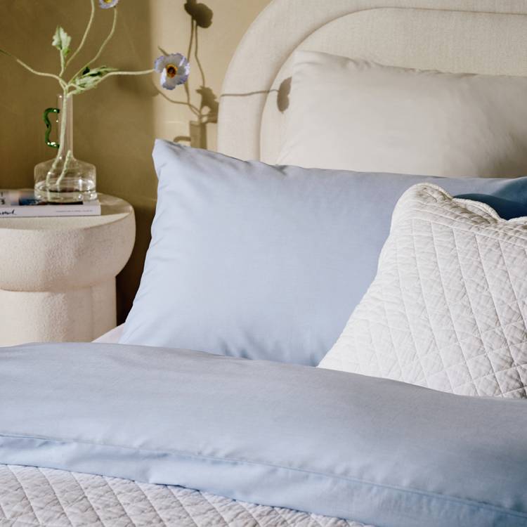 Habitat plain pale blue bedding set single, imported from the UK