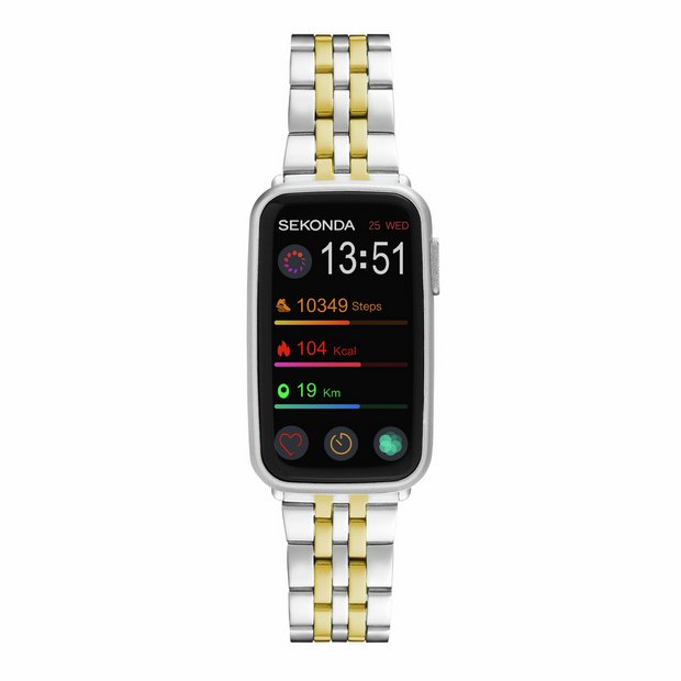 Sekonda ladies fitness tracker watch with two-tone bracelet imported from the UK