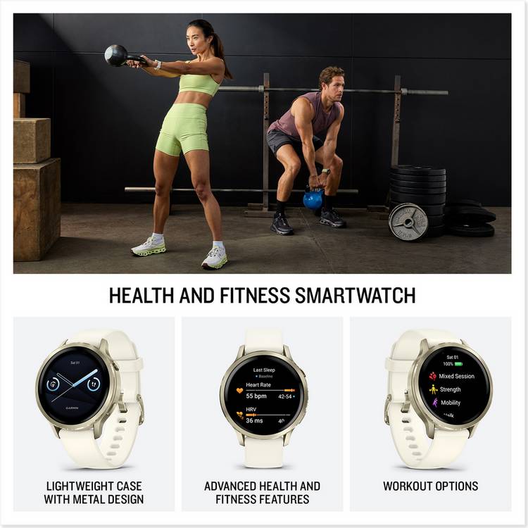 Garmin Venu 4 GPS smartwatch periwinkle 41mm (British brand)