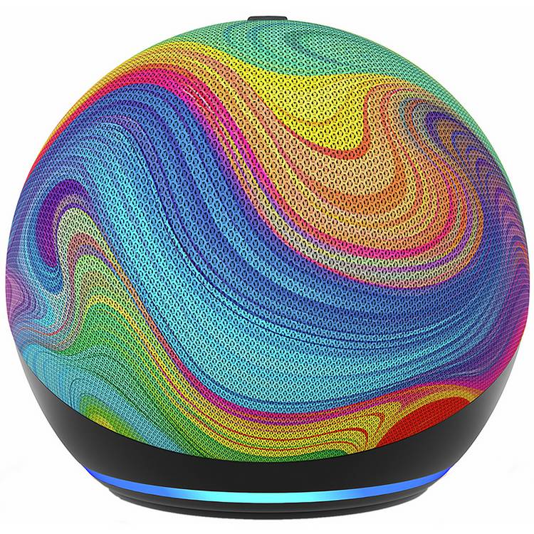 Amazon Echo Dot Kids 5th Gen smart speaker Rainbow Swirl, UK version