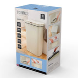 Tower sensor bin 50 litre cream, imported from the UK