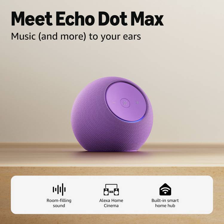 Amazon Echo Dot Max smart speaker Amethyst - British product