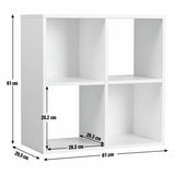 Argos Home walnut 4 cube storage unit (British brand)