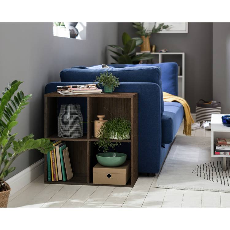 Argos Home walnut 4 cube storage unit (British brand)