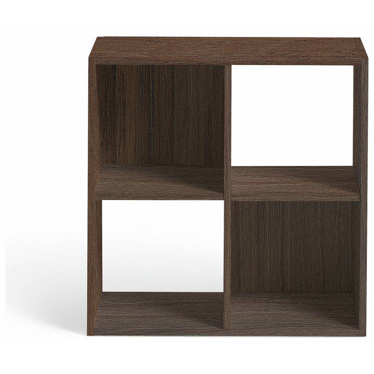 Argos Home walnut 4 cube storage unit (British brand)