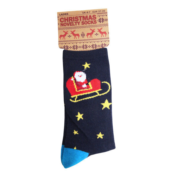 RJM Ladies Santa Christmas Novelty Socks (UK 4-7) GOODS Superdrug   