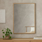 Home Essentials oak effect wall mirror 90x65cm - British product