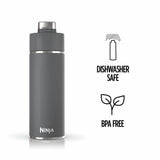 Ninja grey travel bottle 530ml, imported from the UK